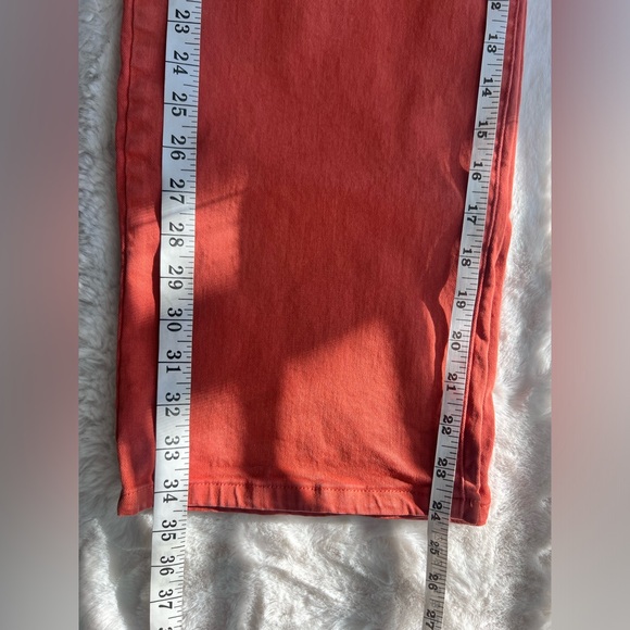 Pistola Cropped Straight Leg Stretchy Pants in Orange Size 28 - Picture 9 of 9